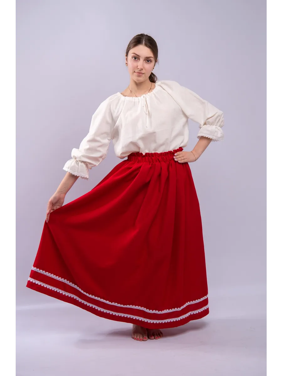 Юбка длинная народная