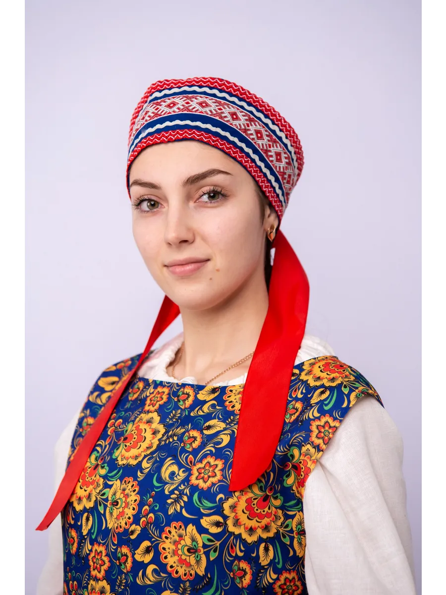 Кокошник синий